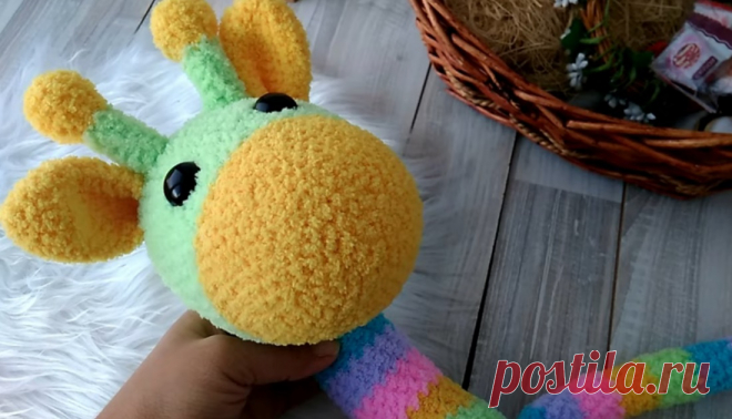 Радужный жирафик крючком | Креаликум