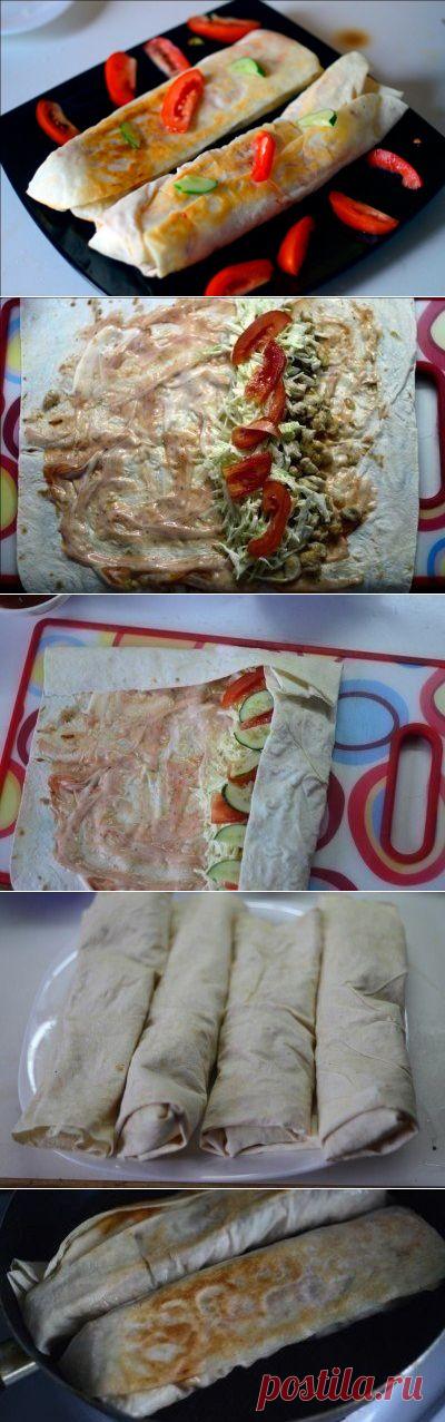 Как приготовить рецепт шаурмы с курицей - рецепт, ингридиенты и фотографии