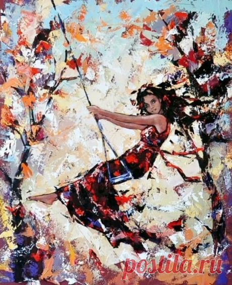 Художник Александр Гунин. Синий дождь и чёрный кот… Я люблю твои глаза