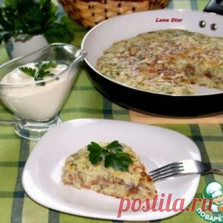 КАПУСТНЫЙ ПИРОГ С МЯСОМ И ГРИБАМИ НА СКОВОРОДЕ