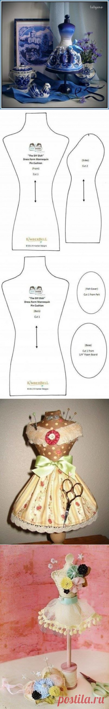 Игольницы в виде мини-манекенов — Сделай сам, идеи для творчества - DIY Ideas