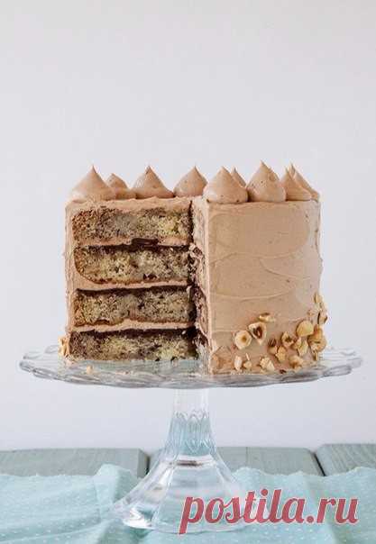 Торт "Банан-шоколад-орехи