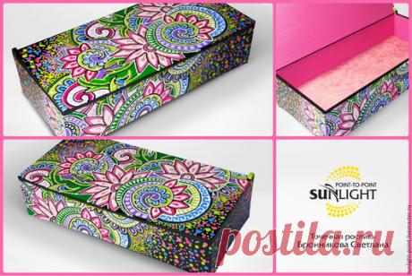 Купить Шкатулка- купюрница &quot;Яркий букет&quot;. Точечная роспись. - точечная роспись, подарок, ручная работа