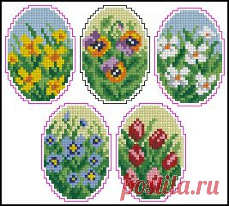 Яйцо пасхальные - Узоры, орнаменты - Схемы вышивки на shemka.at.ua - Схемка