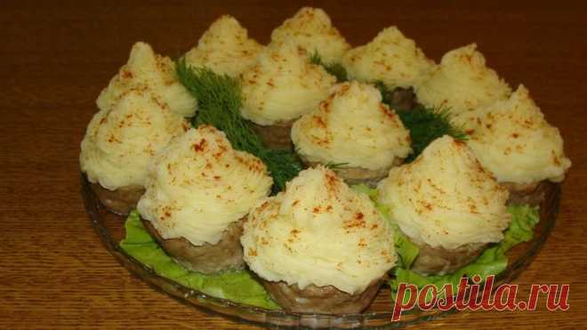 Мясные капкейки (кексы) с начинкой - горячее блюдо или закуска - Простые рецепты Овкусе.ру