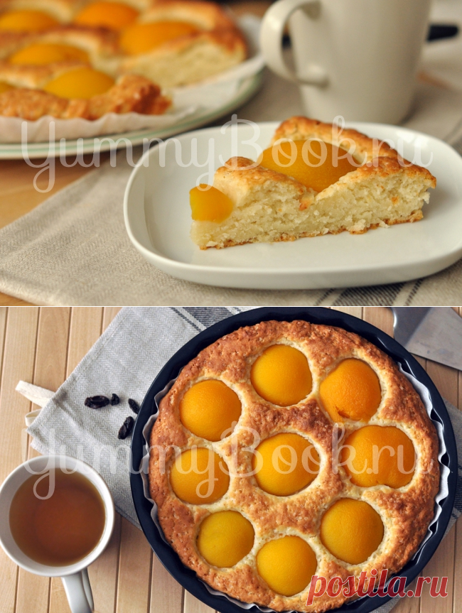 Пирог с консервированными персиками - пошаговый рецепт с фото