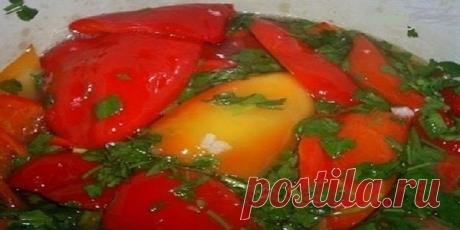 Перец, маринованный половинками, за 8 минут | NashaKuhnia.Ru