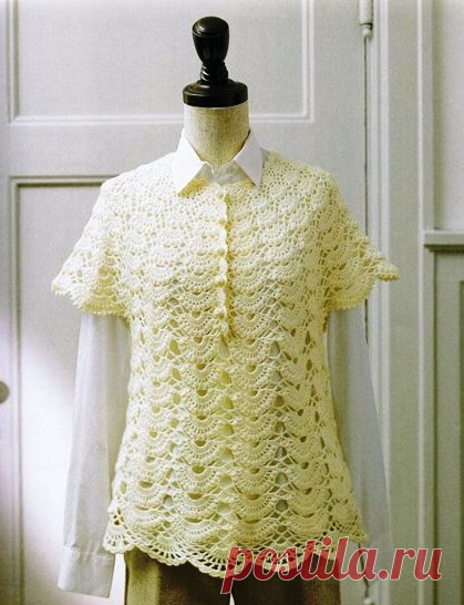 Коллекция блузок, связанных крючком, 1 часть