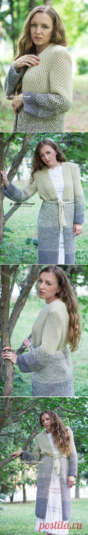 Кардиган узором 