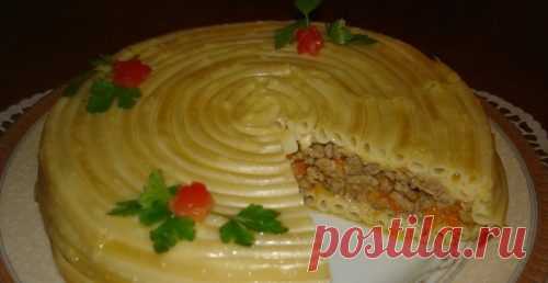 Тимбаль мясной с шампиньонами | Город женщин