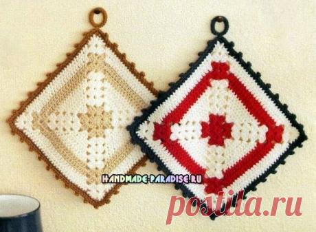 Самые красивые прихватки с розами крючком