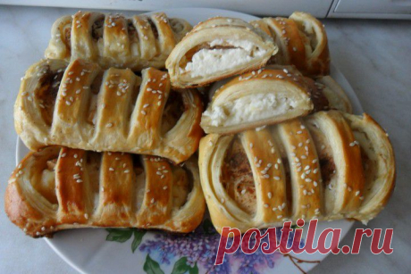 (+1) тема - Творожные слойки с яблоками | Любимые рецепты