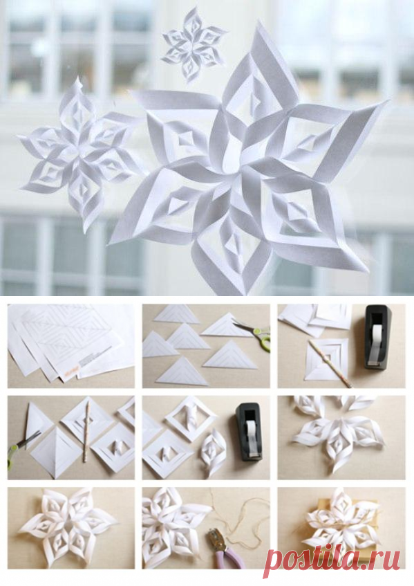 Необычные снежинки своими руками