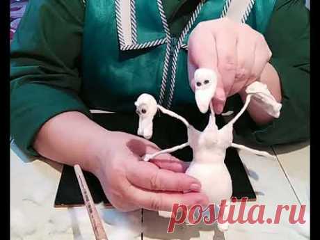 Ватная Игрушка. Змей Горыныч 4ч. We make toys out of cotton woll.