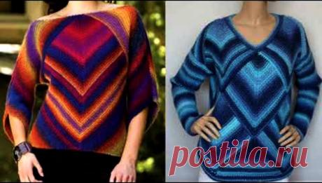 Новый способ вязания свитера. Метод квадрат (Вязание спицами) – Журнал Вдохновение Рукодельницы