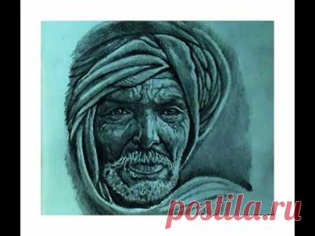 Как нарисовать человека карандашом/Рисуем портрет старика