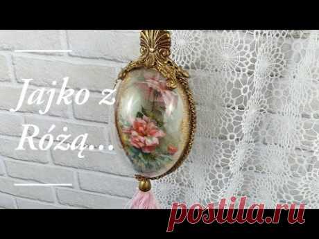 Decoupage# Jajko z Różą# Egg with a Rose # DIY tutorial...