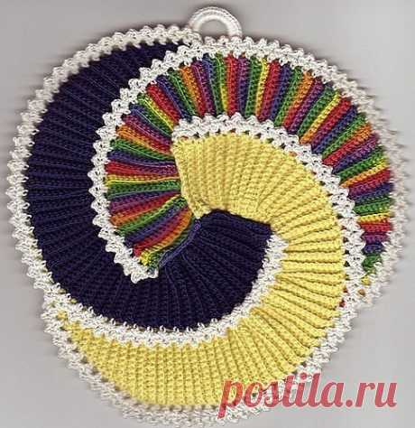 Вяжем спиральную прихватку. Крючок