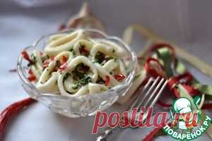 Маринованные кальмары в чесночно-лимонном соусе - кулинарный рецепт