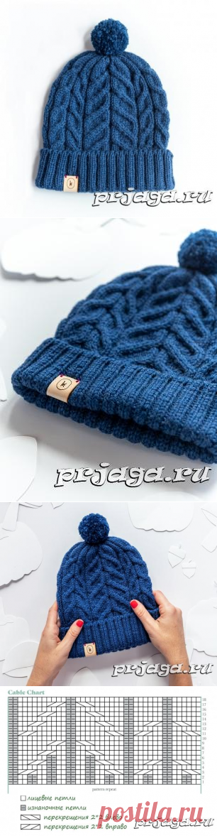 Октябрьская шапка спицами
kniting pattern, вязание, спицами