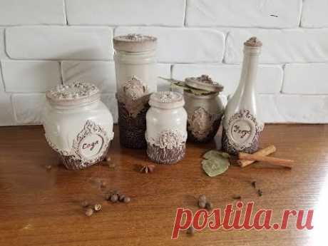 Не выбрасываем пустые стеклянные банки!!! DIY.  Spice jars decor.