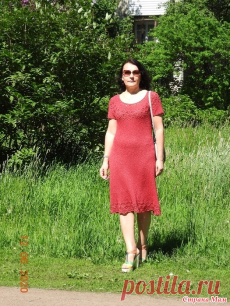 Платье Лотос по описанию Алены Малевич Добрый день, дорогие жительницы славной Страны Мам!  Сегодня хочу Вам показать еще одно летнее изделие.
