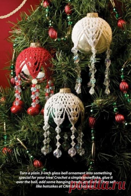 W590 крючком/узор из бисера только Снежинка Рождественские украшения Крышка ...