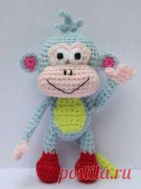 вязаная обезьянка Башмачок