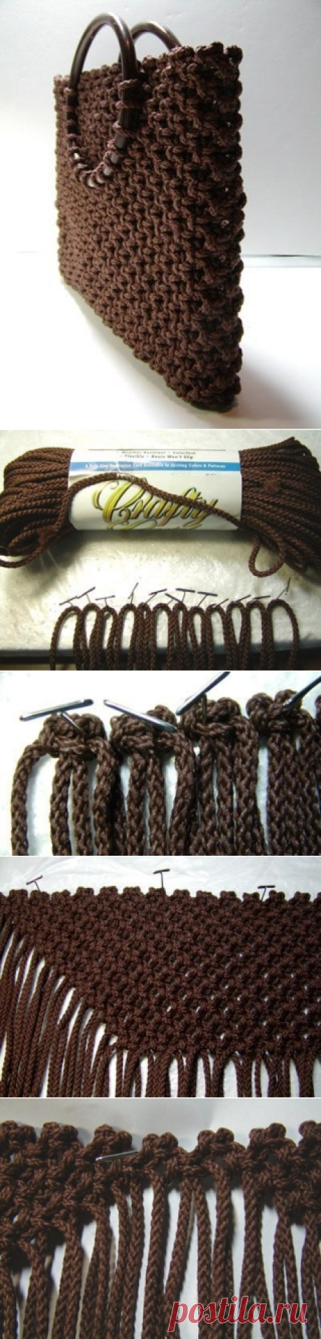 Сумочка в технике макраме