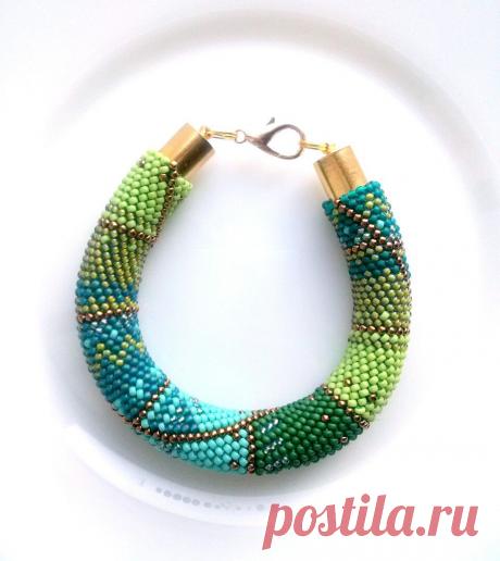 Этнические жгутики браслетики | biser.info - всё о бисере и бисерном творчестве