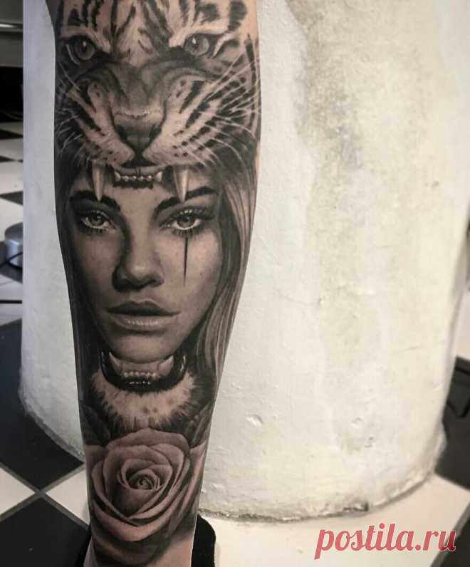 40 эффектных тату в стиле черно-серого реализма от Ти Стаклайфа | Цветы Флоры | Яндекс Дзен