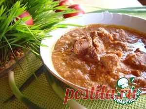 Мегрельское харчо с грецкими орехами.