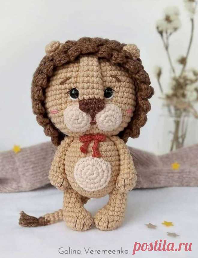 🦁 Мастер-класс ЛЬВЕНОК крючком - Много МК по вязанию Амигуруми | Подарки 108 - Вяжем с душой | Яндекс Дзен