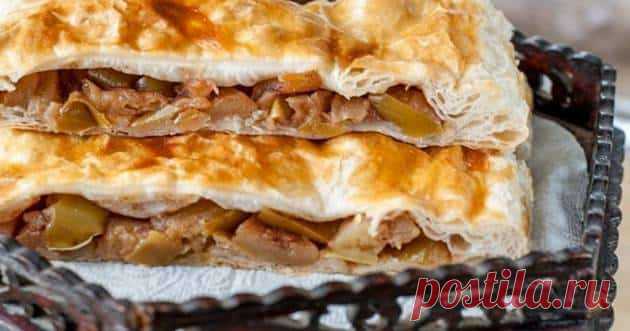 Как приготовить яблочный пирог из слоеного теста быстро и вкусно в духовке?