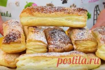 Слоеные Язычки с Сахаром за 15 минут! (Очень просто, но очень вкусно! Невероятно воздушные!) — Домашняя кулинария