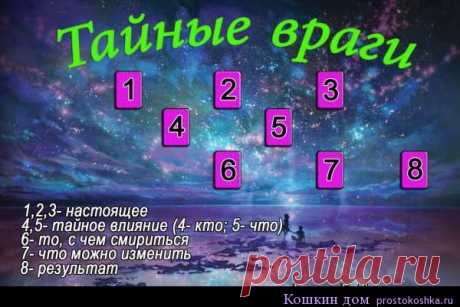 Расклад Таро Тайные враги | Кошкин дом