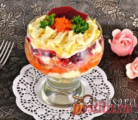 Сельдь под &quot;шубой&quot; с сыром и яблоком фото рецепт приготовления