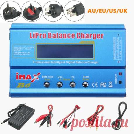 Imax b6 80w 6a lipo battery balance charger with power supply adapter Sale - Banggood.com