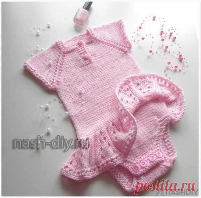 ВЯЗАНОЕ БОДИ С ЮБОЧКОЙ СПИЦАМИ,
описание: http://nash-diy.ru/vjazanie-dlja-detej/kombinezony-spalniki/384-vjazanoe-bodi-s-jubochkoj-spicami.html