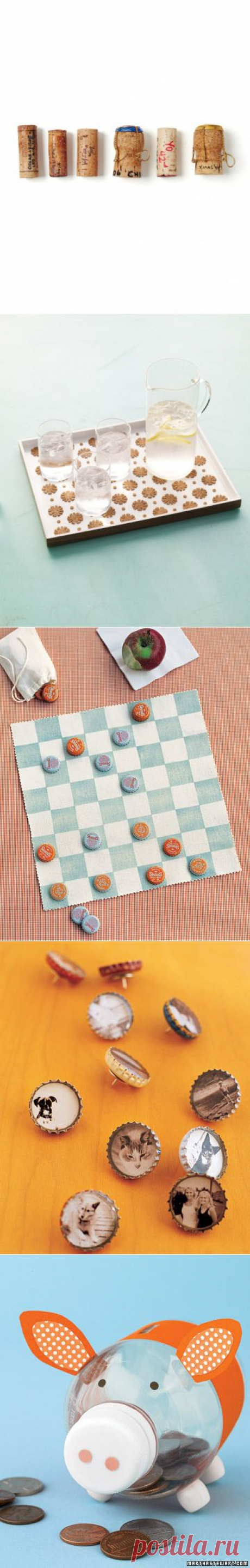 Bottoms Upcycled: Cork, Cap, and Bottle Crafts - Martha Stewart Crafts by Material