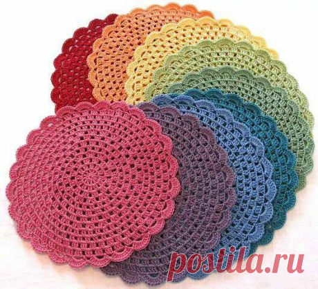 Sousplat вязания с Chart - CROCHET ON LINE
