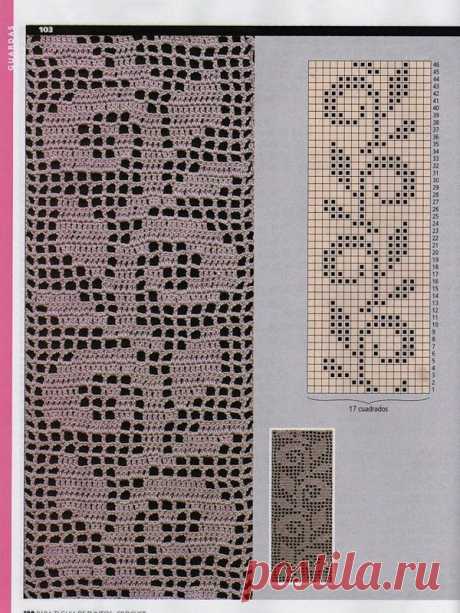 ЦВЕТОЧНЫЕ МОТИВЫ В ТЕХНИКЕ ФИЛЕ КРЮЧКОМ | Варварушка-Рукодельница