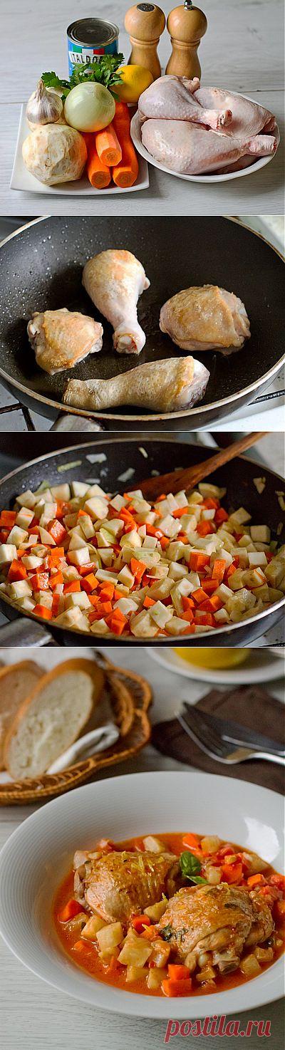 Курица, тушенная с морковью и сельдереем - Пошаговый рецепт с фото | Вторые блюда | Вкусный блог - рецепты под настроение