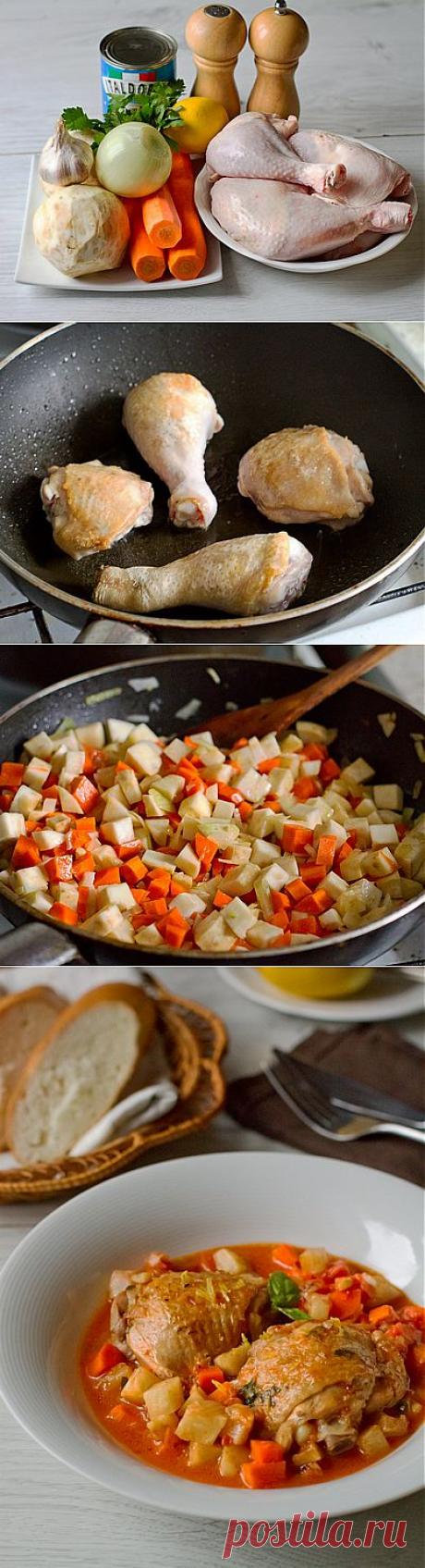 Курица, тушенная с морковью и сельдереем - Пошаговый рецепт с фото | Вторые блюда | Вкусный блог - рецепты под настроение