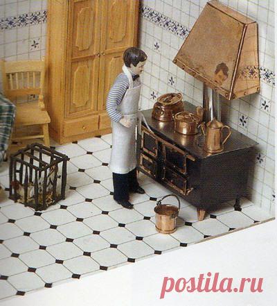 НАПОЛЬНАЯ ПЛИТКА ДЛЯ КУКОЛЬНОГО ДОМА - Мебель для кукол