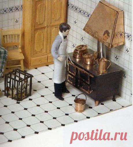 НАПОЛЬНАЯ ПЛИТКА ДЛЯ КУКОЛЬНОГО ДОМА - Мебель для кукол