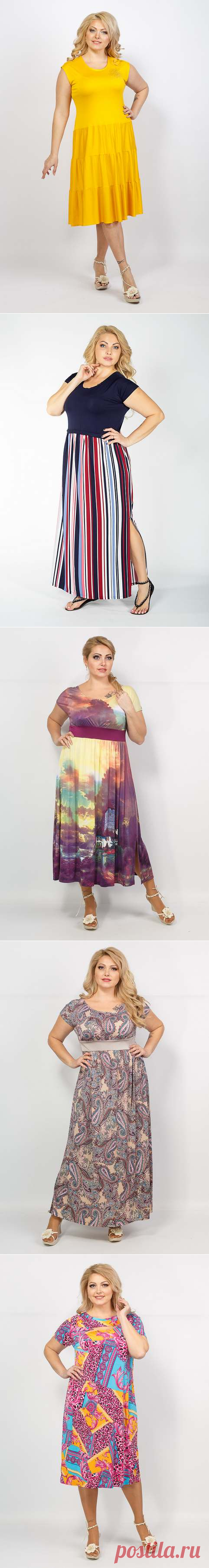 Платья и сарафаны для полных женщин российской компании SPARADA лето 2018 (50 фото)