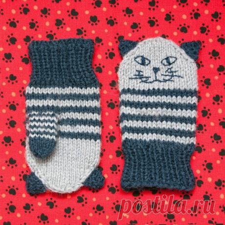 Варежки Коты (подробное руководство и схемы)