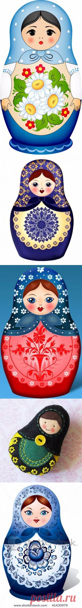 Матрешки - рисуем или шьем.