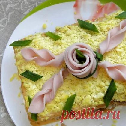 Салат-торт с крекерами отличная находка на праздники рецепт с фото пошаговый от Мир Вкуса Инфо - Овкусе.ру